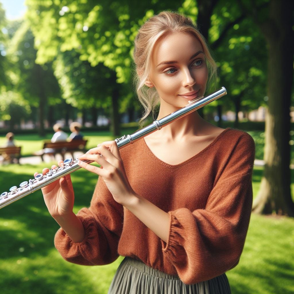 The Flute Girl. But what is the real story? by Harry Hogg