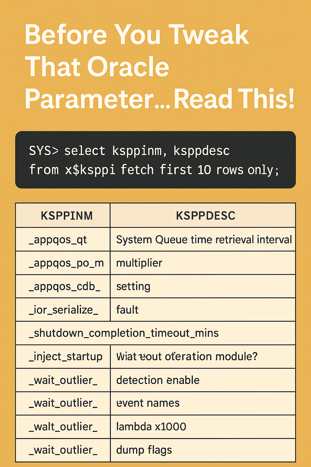 Before You Tweak That Oracle Parameter… Read This! | by Mohsin Ali | Medium