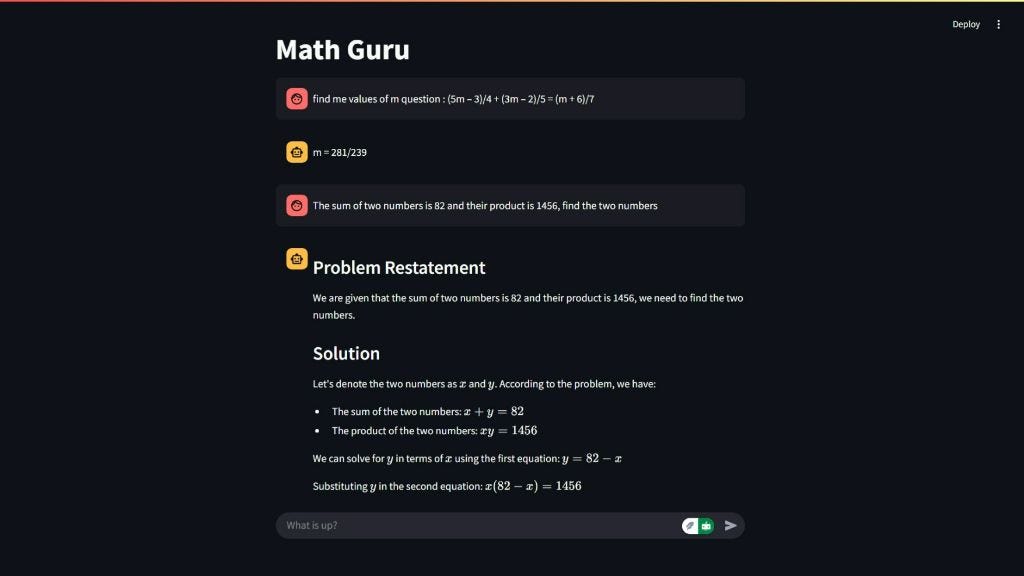 Math guru building an ai powered mathematics problem solver by