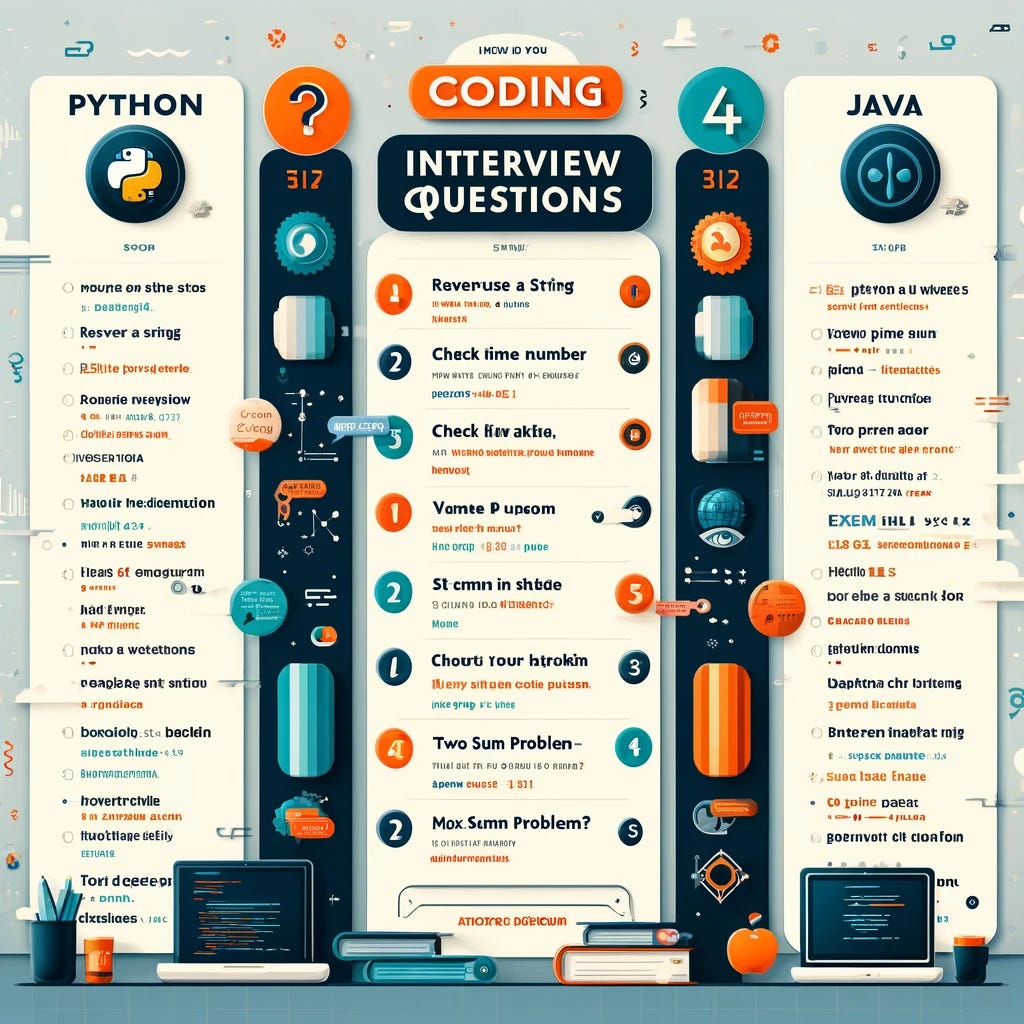 Top Coding Interview Questions with Examples in Python and Java | by ... image.