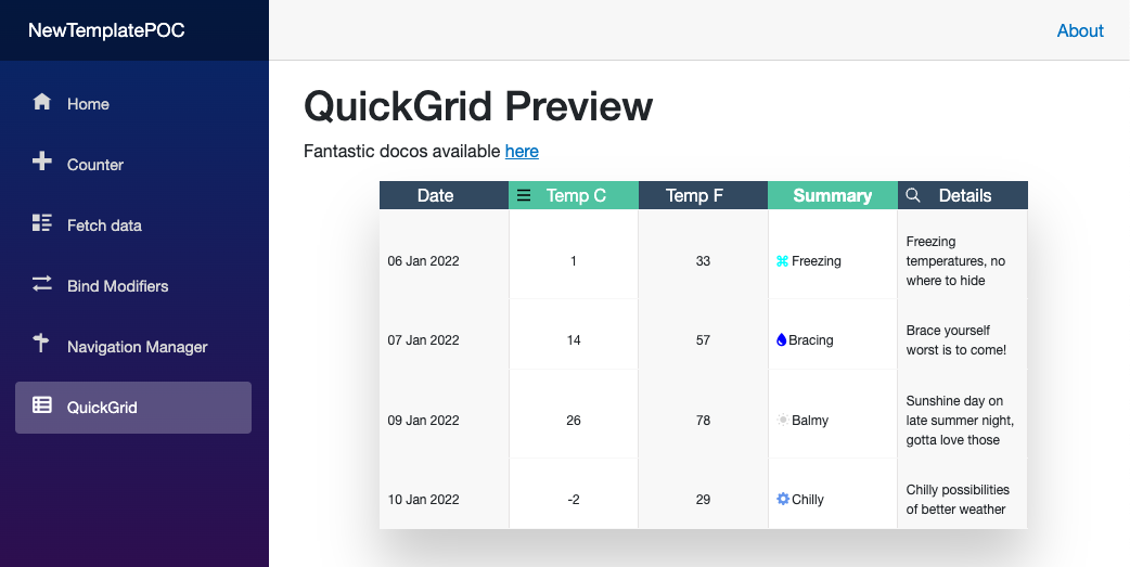 Blazor QuickGrid (Preview). I am super excited about QuickGrid, it
