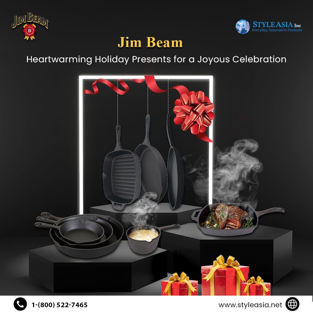 2-Piece: Jim Beam Cast Iron Skillets