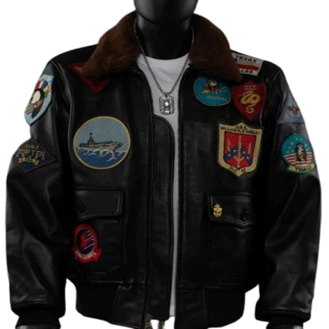 Soar In Style With The Mens Classic Top Gun Inspired Navy G 1 Leather