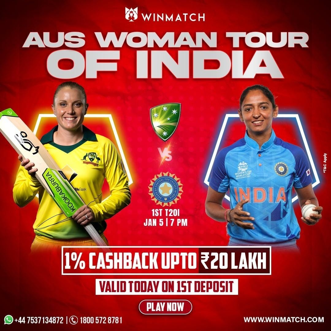 Cricket Excitement Unleashed India vs Australia T20 Showdown on WinMatch by Winmatch Jan
