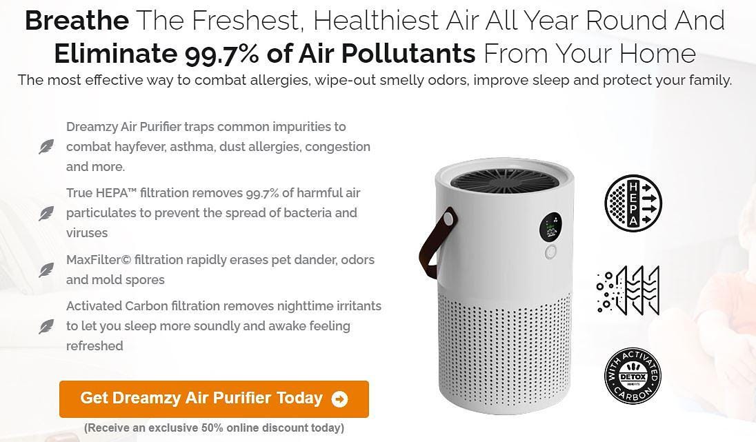 Dreamzy Air Purifier (USA, CA) Introduction & Reviews Does It Worth