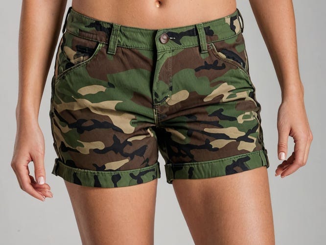 Camo Shorts Womens by Valentina Bowman Medium — free download