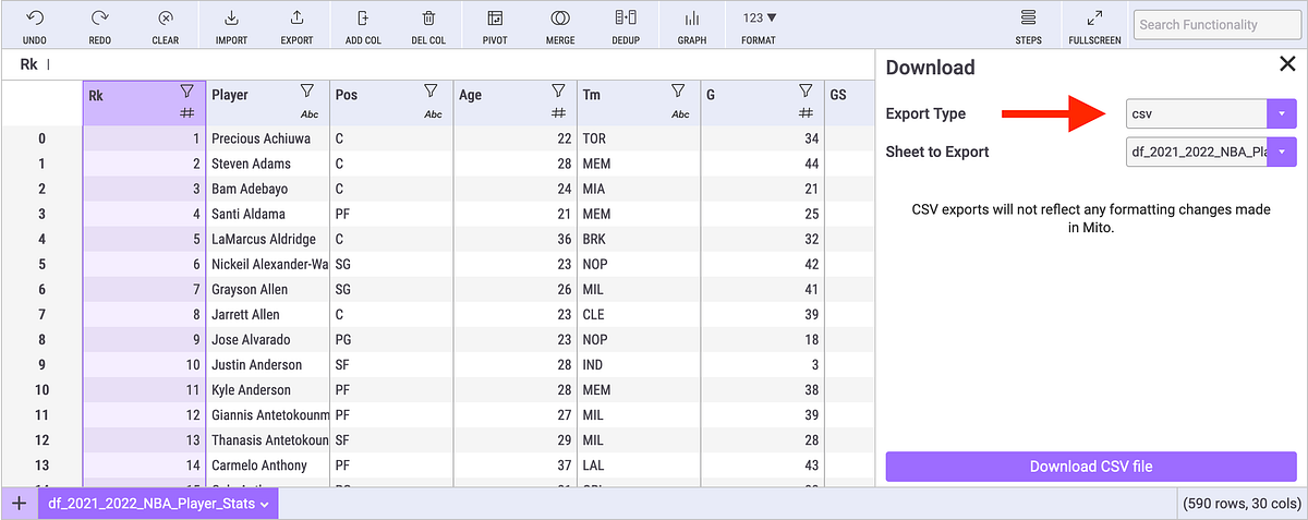 New in Python: Format your DataFrame like Excel | by Jake from Mito ...