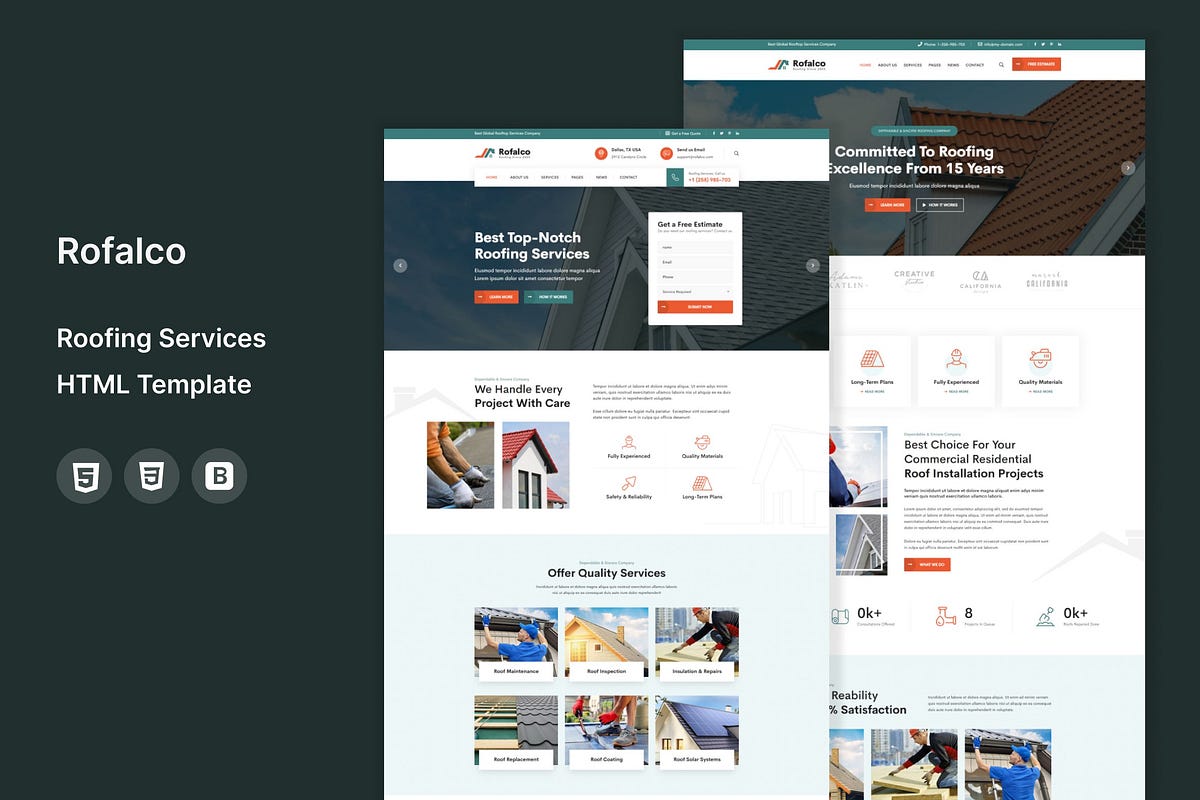 Rofalco — Roofing Services HTML Template | by Cybercascade | Aug, 2024 ...