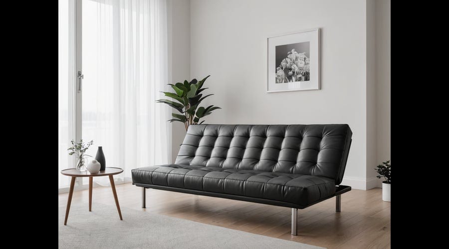 Black Leather Futon by Aubrey Snyder Mar, 2024 Medium