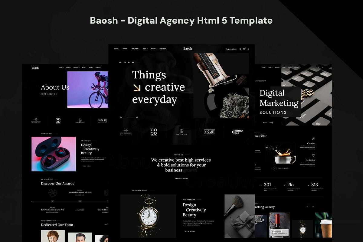Baosh — Digital Agency HTML Template | by Logosmith | Medium