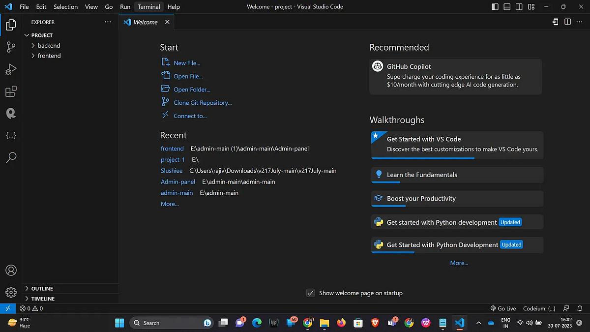 How to Make a Folder Structure for Frontend and Backend in MERN Stack