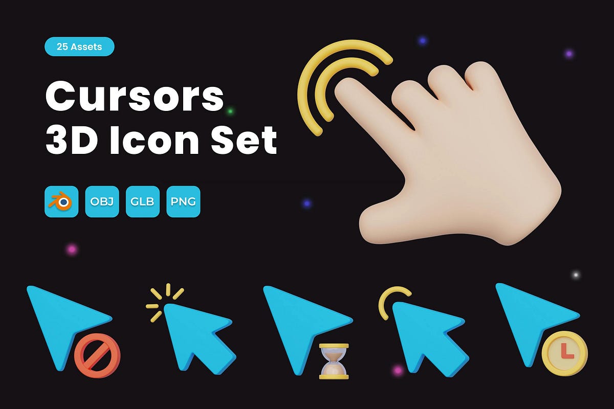 3D Icon Cursors Object - Digitaldynamo - Medium image.