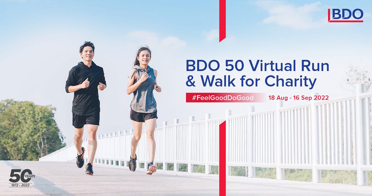 BDO 50 Virtual Run & Walk for Charity by 42Race Medium