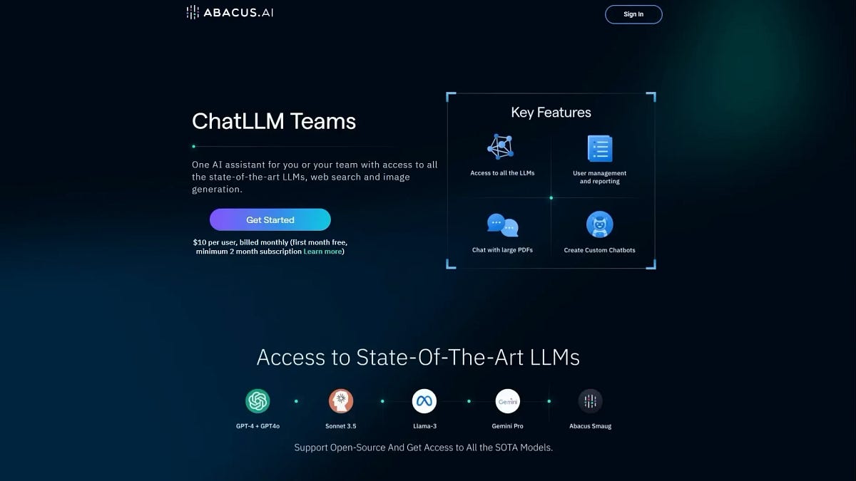 Revolutionize Your Workflow: Chat LLM Teams by Abacus AI for $10 p/m