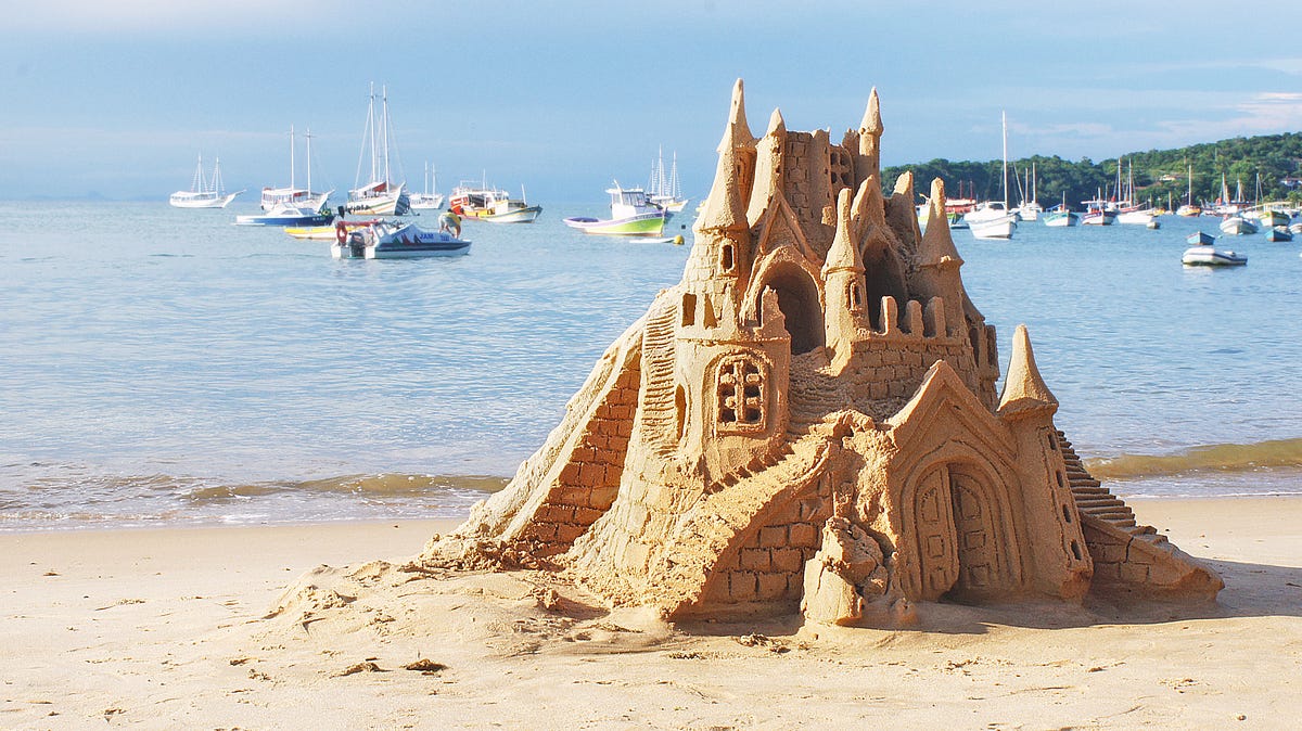 A Castle of Sand. The slow steady waves of the sea… | by Khushi | Medium A Castle of Sand