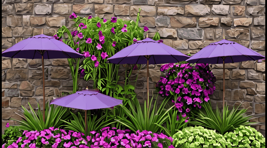 Purple Leaf Umbrellas by Wilbur Bentley Medium