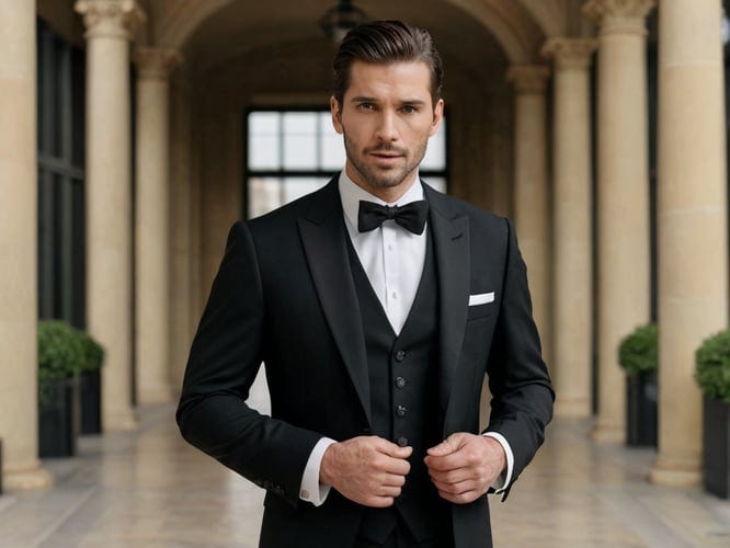 Mens Black Suit Jackets by Reagan Fleet Medium