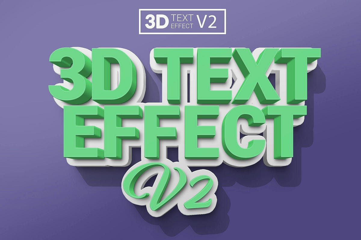 3D Text Effects V2 (Layer Styles) | by Avaalgorithm | Medium