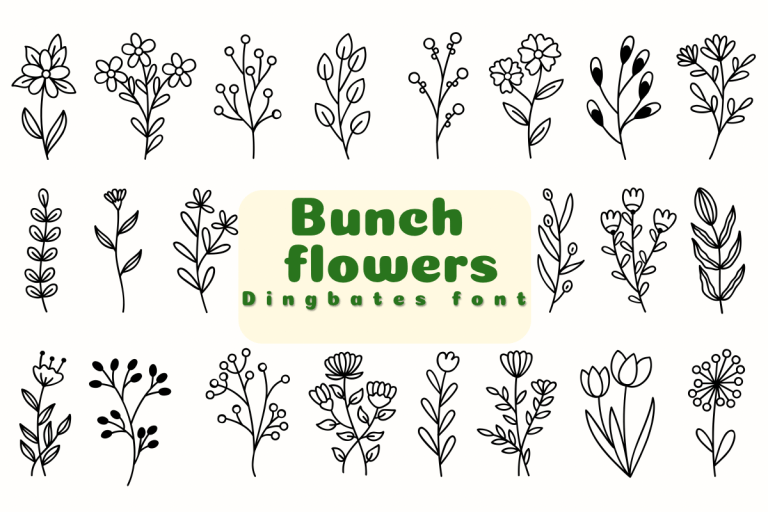 Bunch Flowers Font Free Download by Rinjisan May, 2024 Medium