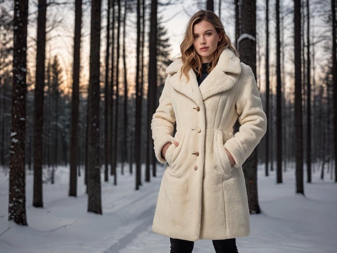 Cream Teddy Coats by Lorena Jackson Medium