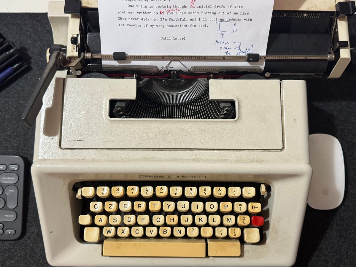 I recently got a typewriter in an attempt to regain my focus