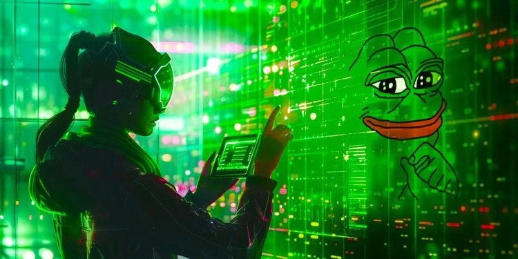 Der sinkende Memecoin Pepe könnte einen Zusammenbruch von fast 50 % erleben, warnt Crypto Trader |  von Graeme |  Krypto-Cortex |  April 2024