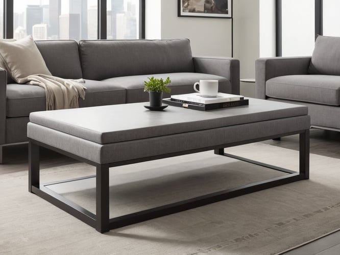 Grey Upholstered Coffee Tables by London Herrera Medium