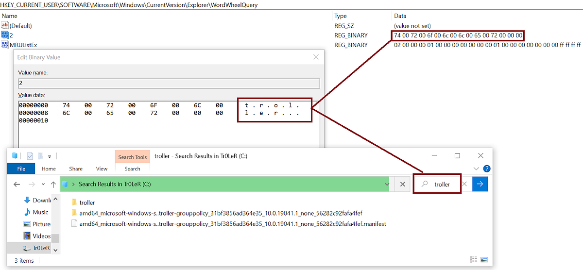 The Windows Forensics Journey — Word Wheel Query (File Explorer