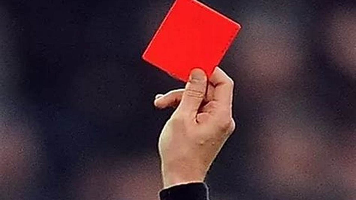 Tarjeta Roja. Tarjeta Roja, meaning “red card” in… | by Dean Miftahul ...