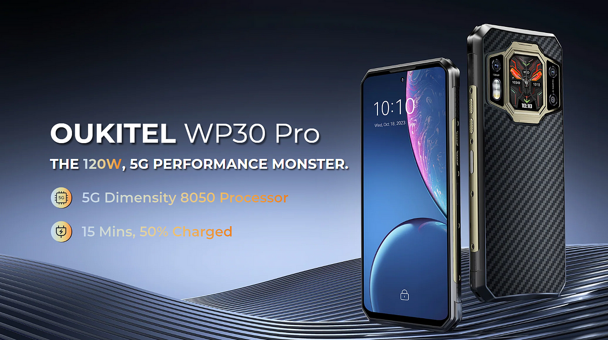 [World premiere] Oukitel WP30 Pro 5G Rugged 120W Super Charge 11000 mAh  6.78 FHD+12GB+512GB 120HZ android 13 108MP Camera
