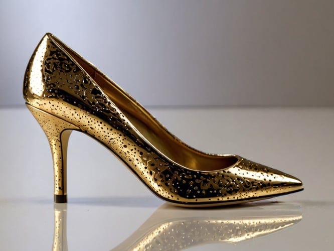 gold low heel