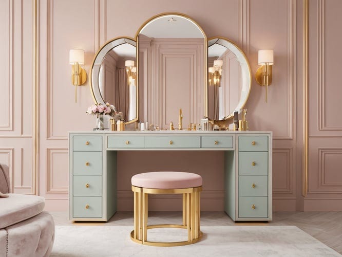 Vanity With Back Accent Stools | by Talon Conley | Jun, 2024 | Medium