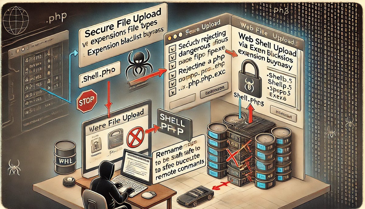 Web shell upload via extension blacklist bypass lab walkthrough | by ...