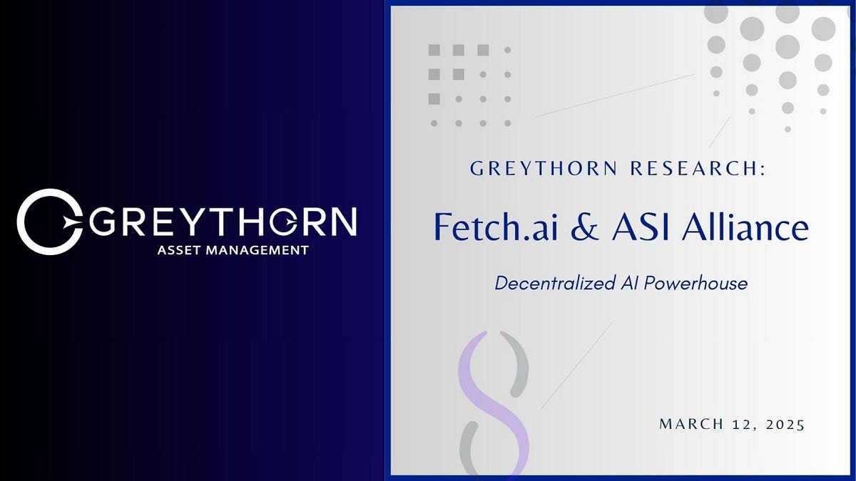 Fetch.ai & The ASI Alliance: Decentralized AI Powerhouse | by Greythorn  Asset Management | Medium