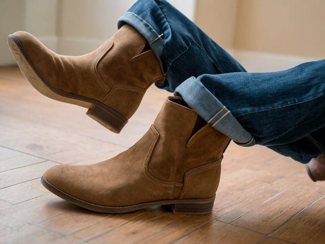 suede black booties low heel