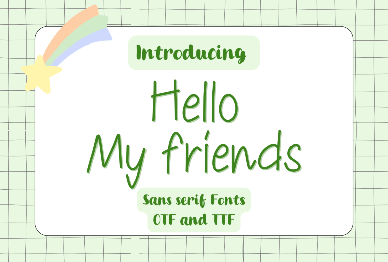 Hello My Friends Font Free Download - Kaitooon - Medium