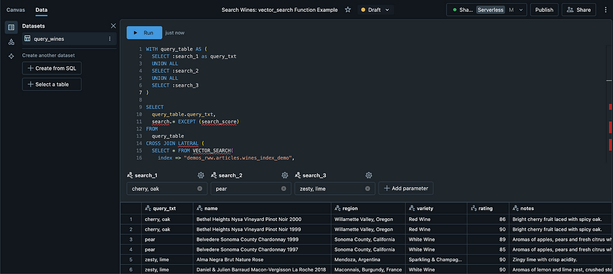 Databricks SQL AI: Query a Vector Search Endpoint with only SQL | by ...