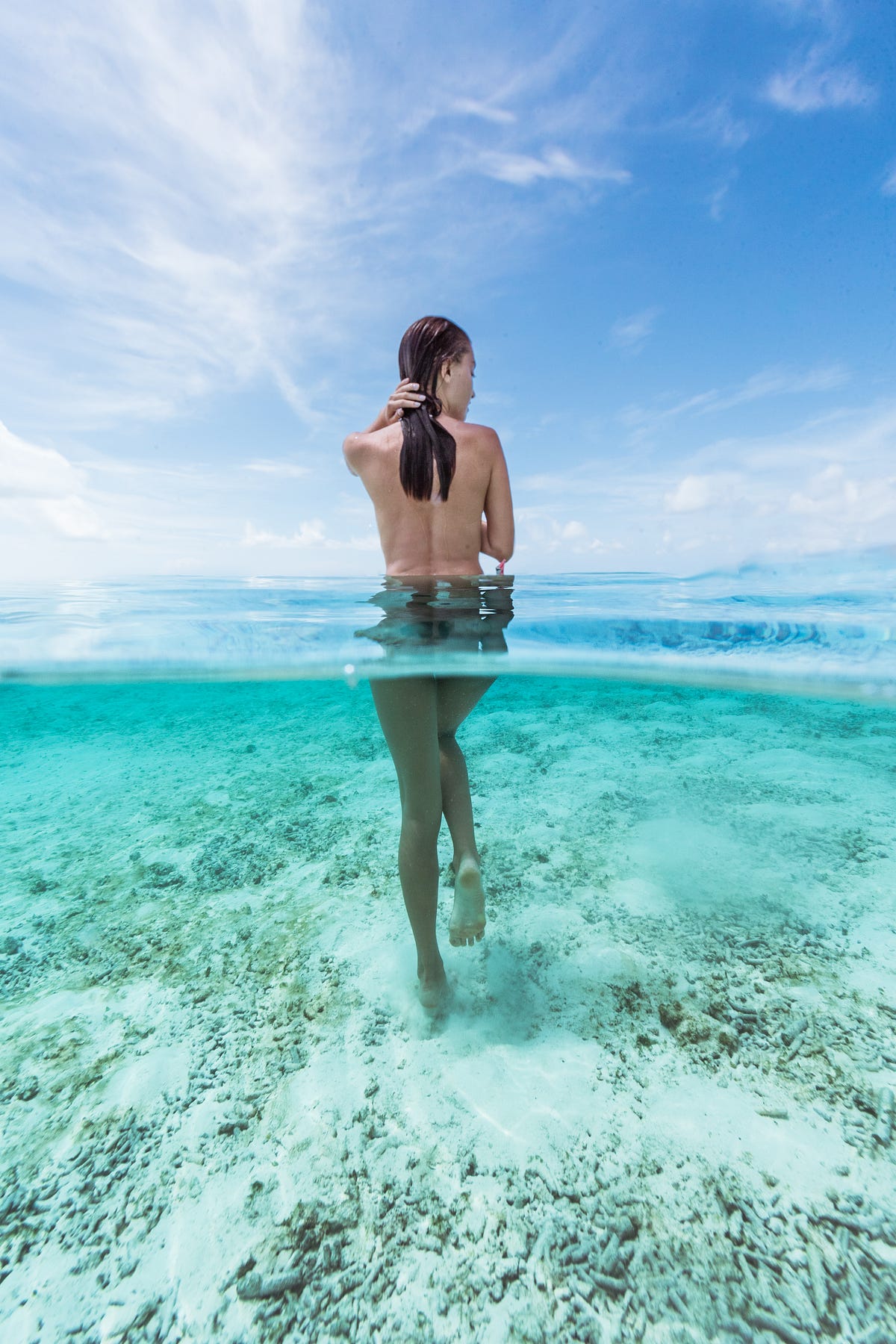 Cumming at nude beach