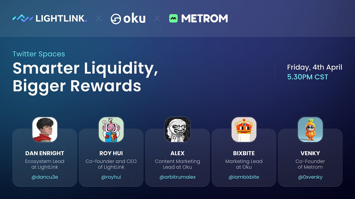 Recap: Smarter Liquidity, Bigger Rewards with Lightlink, Oku & Metrom ...