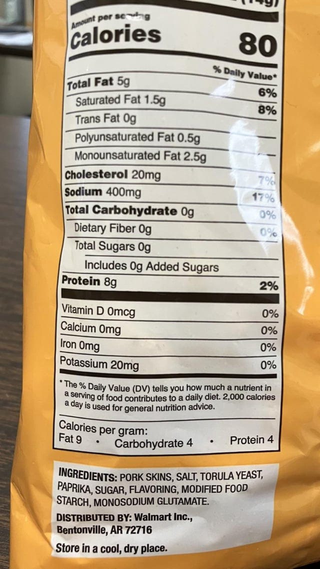 Pork Rinds Nutrition Label Decoded Snack Smart! by Alex Thompson