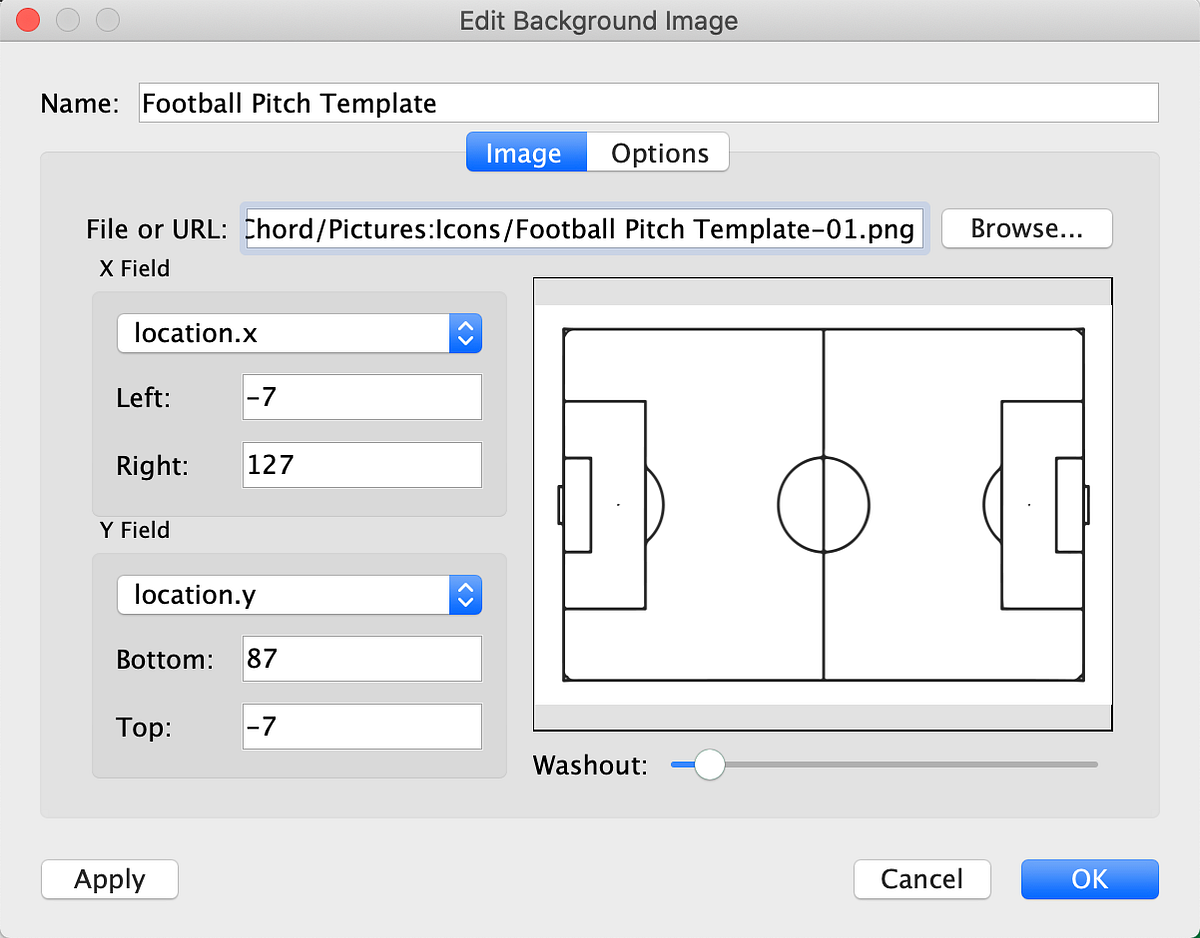 How to create Football Pitches/Goals as Backgrounds in Tableau by