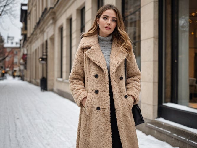 Long Teddy Coat for Women, Ideal for Winter