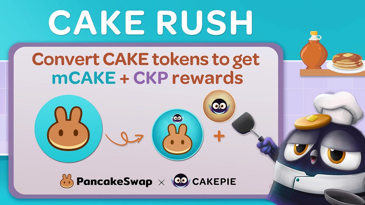 The CAKE RUSH is live!. Convert CAKE into mCAKE now! by Magpie Cakepie
