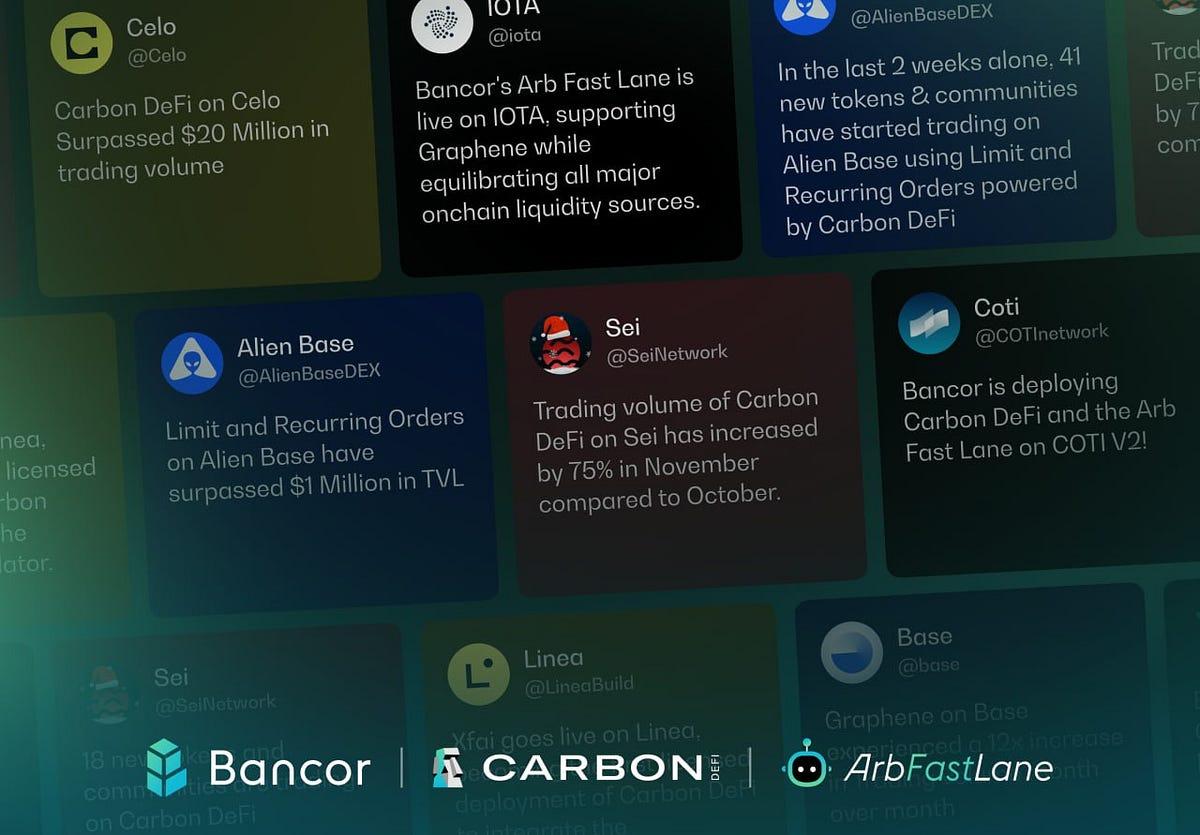 Bancor Ecosystem Sees Massive Growth Across Carbon DeFi Deployments | by Jen Albert | Dec, 2024