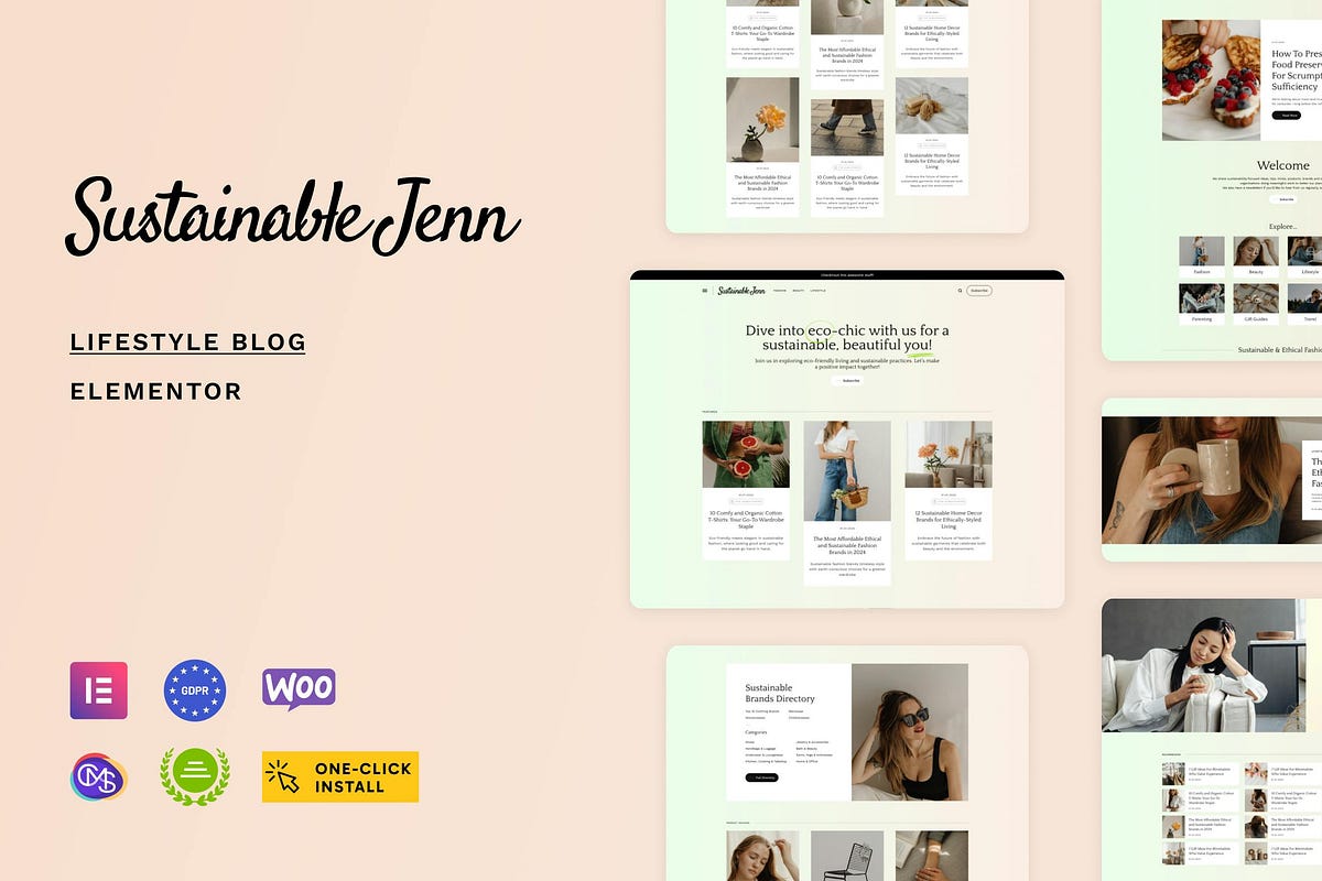 Sustainable Jenn — Eco Lifestyle Blog Theme | by Echoedge | Jul, 2024 ...