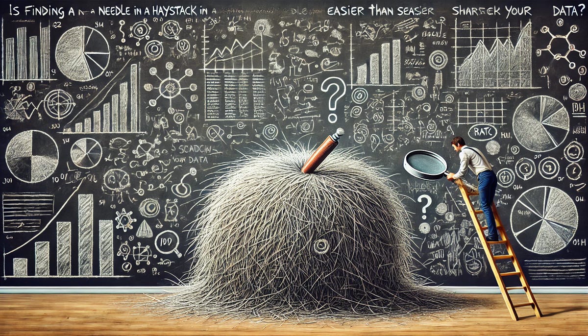 Is finding a needle in a haystack easier than searching your data? | by ...