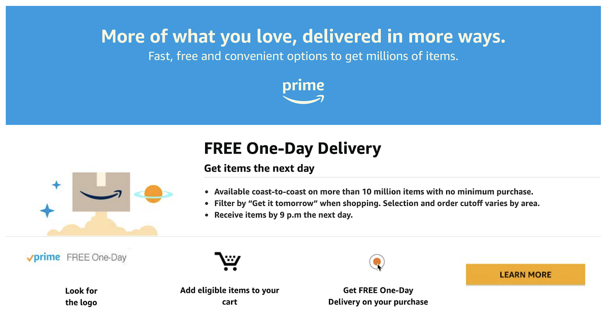 Day Is a New Delivery Option for Prime Members to Get
