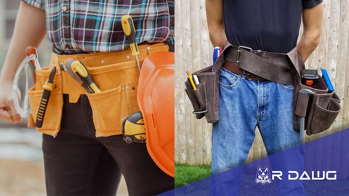 The Difference Between Nylon and TopGrain Tool Belt by R Dawg Medium