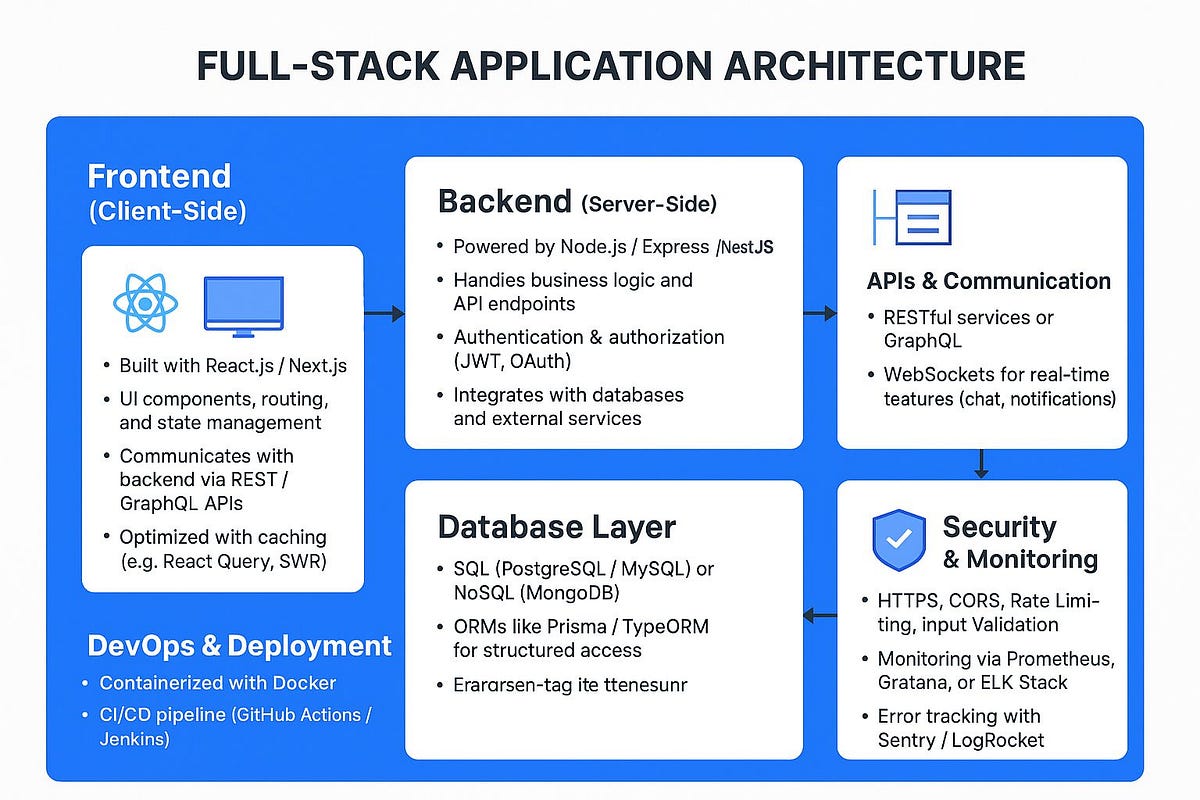 🚀 Full-Stack Application Architecture — A Bird’s Eye View | by Richa ...