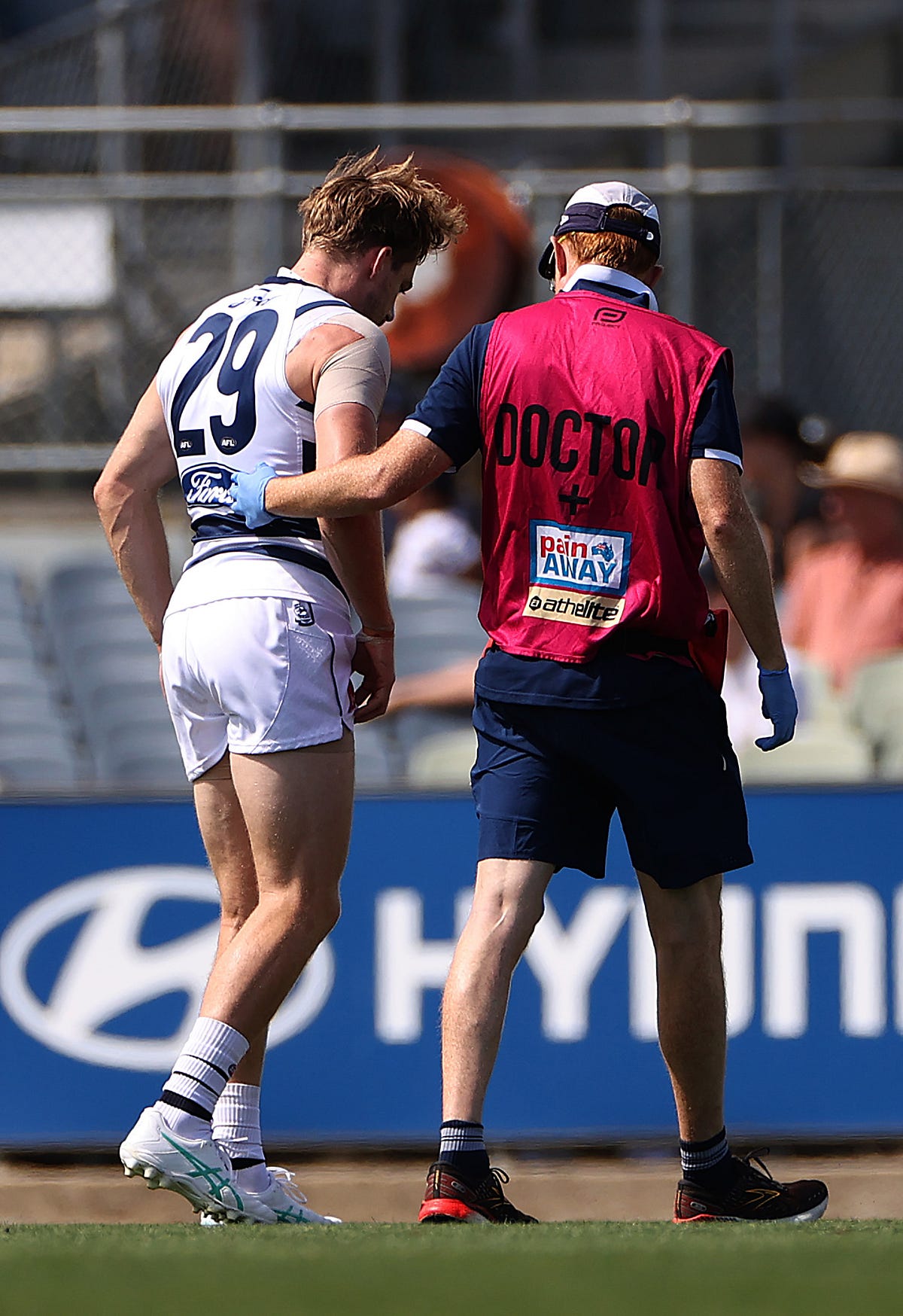 Cameron Guthrie quad injury in comeback from toe injury, Geelong vs Carlton practice match by